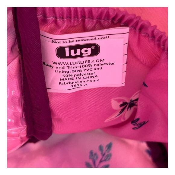 Lug Tumbler Bag Azalea Pink Floral Travel Toiletry Artist Supply Wipe Clean New - Picture 11 of 14